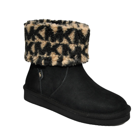 Michael Kors JULIA Faux Suede/Shearling Ankle Boot Bootie Black 5 Nib - Picture 7 of 7